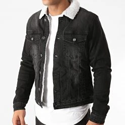 Top 10 ✔️ Veste Jean Col Fourrure 66124 Noir de Classic Series ❤️ -Classic Series Soldes terance kole 237999 Y66124 BLACK 20201019T133828 03