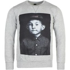 Promo 😍 Sweat Crewneck Dewey Cap Gris Chiné de Classic Series 🔔